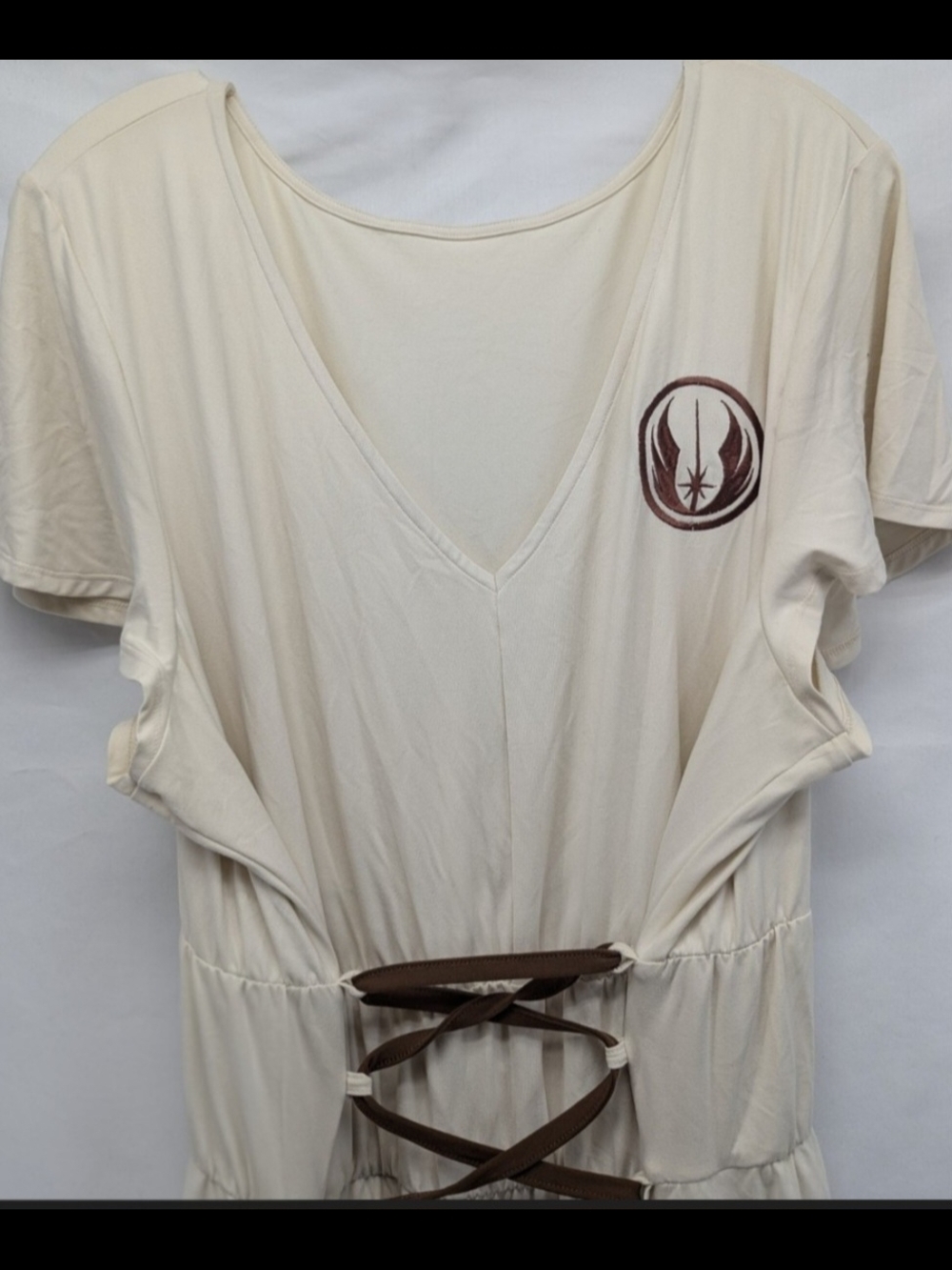 Her Universe Cream Midi Dress with Brown Waist Wrap - Picture 2 of 5